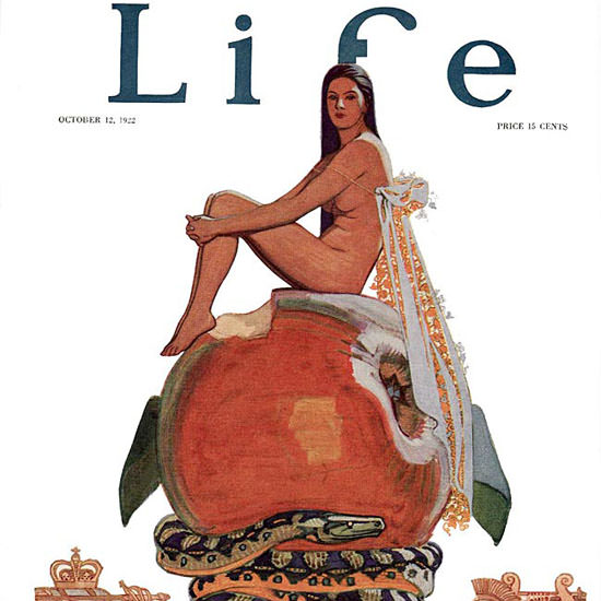 Herbert Paus Life Magazine Eve 1922-10-12 Copyright crop | Best of Vintage Cover Art 1900-1970