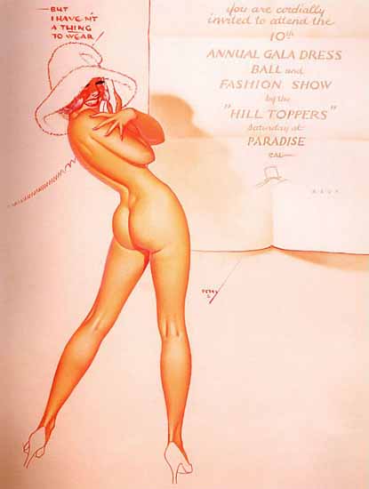 Hill Toppers Gala Dress Ball Pin-Up Girl George Petty Sex Appeal | Sex Appeal Vintage Ads and Covers 1891-1970