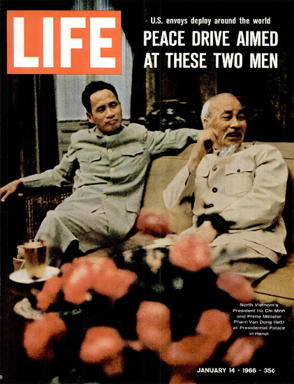 Ho Chi Minh Pham Van Dong Hanoi 14 Jan 1966 Copyright Life Magazine | Life Magazine Color Photo Covers 1937-1970