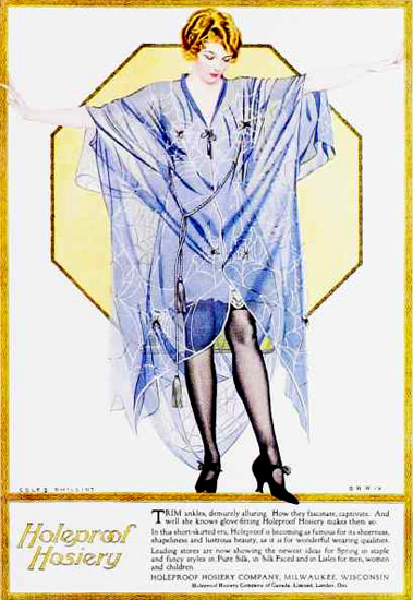 Holeproof Hosiery Trim 1920s Coles Phillips | Sex Appeal Vintage Ads and Covers 1891-1970