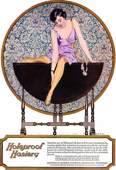 Holeproof Hosiery Your First Pair Coles Phillips | Sex Appeal Vintage Ads and Covers 1891-1970
