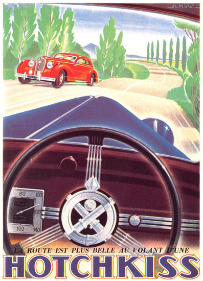 Hotchkiss Route Est Plus Belle Volant D Une 1947 | Vintage Cars 1891-1970