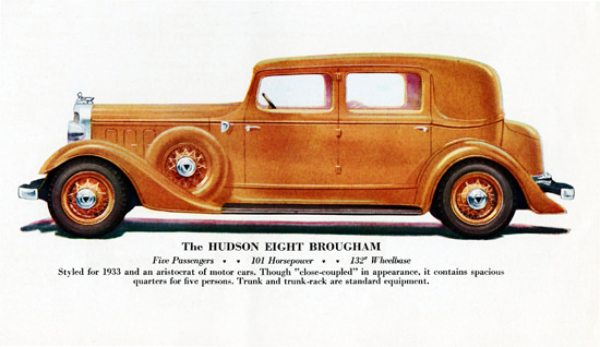 Hudson Eight 5 P Brougham 1933 | Vintage Cars 1891-1970