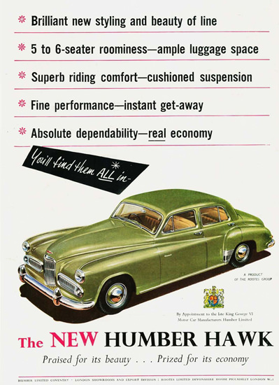 Humber Hawk 1953 | Vintage Cars 1891-1970