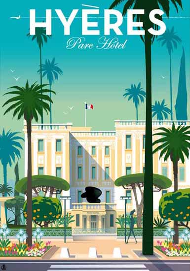 Hyeres Parc Hotel France Poster | Vintage Travel Posters 1891-1970