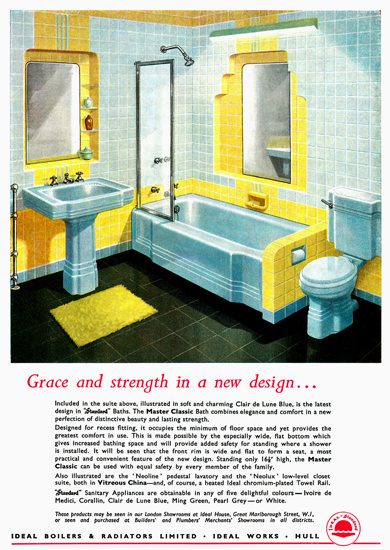 Ideal-Standard Vitreous China 1956 | Vintage Ad and Cover Art 1891-1970