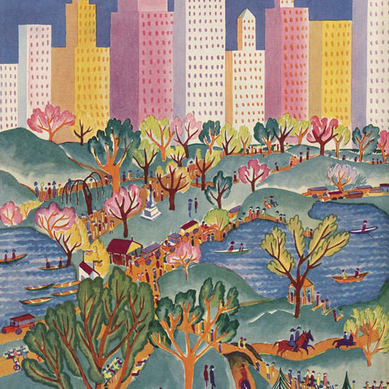 Ilonka Karasz The New Yorker 1928_04_21 Copyright crop | Best of Vintage Cover Art 1900-1970