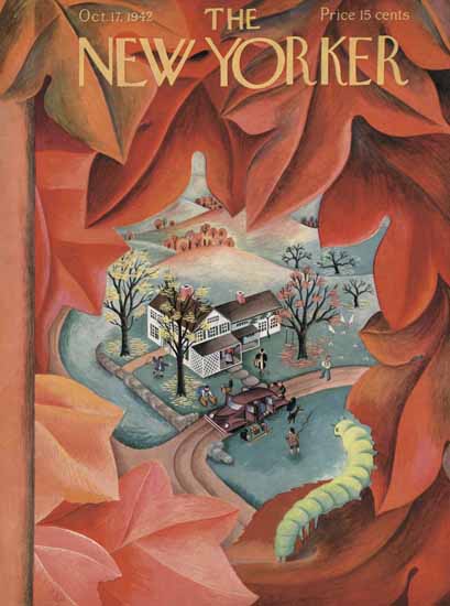 Ilonka Karasz The New Yorker 1942_10_17 Copyright | The New Yorker Graphic Art Covers 1925-1945