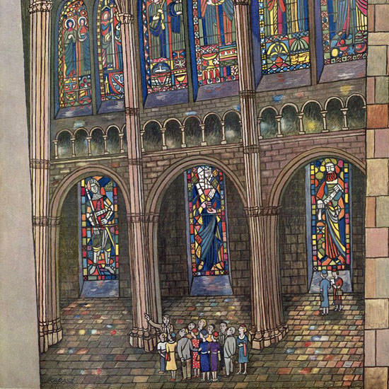 Ilonka Karasz The New Yorker 1958_07_19 Copyright crop | Best of 1950s Ad and Cover Art