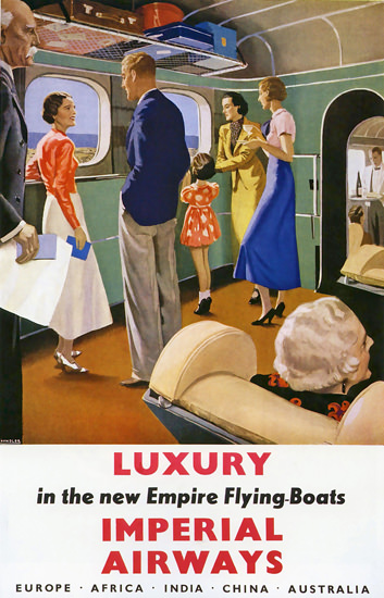 Imperial Airways Europe Africa China Australia | Vintage Travel Posters 1891-1970