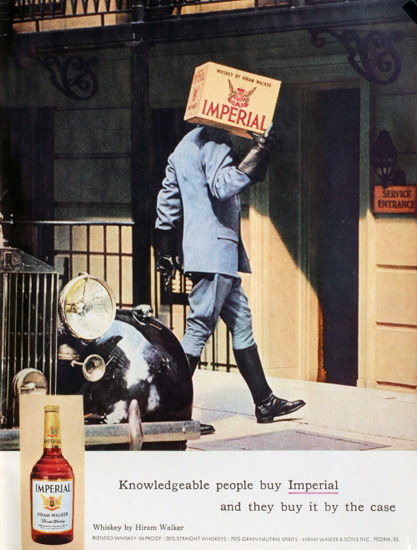 Imperial Whiskey By The Case Delivery 1957 | Sex Appeal Vintage Ads and Covers 1891-1970