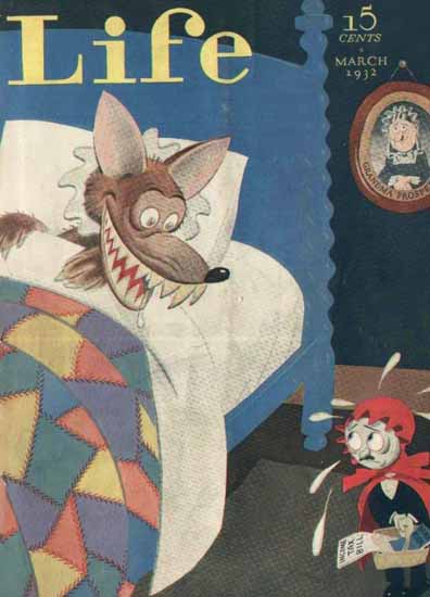 Income Tax Wolf Life Humor Magazine 1932-03 Copyright | LIFE 1891-1936 Income Tax Wolf Life Humor Magazine 1932-03 Copyright | Life Magazine Graphic Art Covers 1891-1936