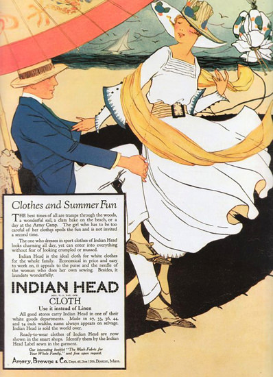 Indian Head Clothes And Summer Fun 1920 | Sex Appeal Vintage Ads and Covers 1891-1970