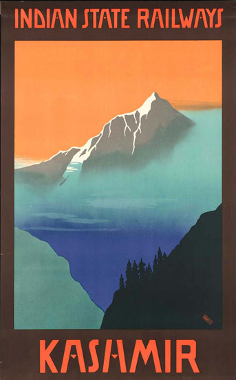 Indian State Railways Kashmir 1930s | Vintage Travel Posters 1891-1970