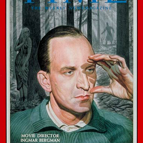 Ingmar Bergman Time Magazine 1960-03 by Boris Chaliapin crop | Best of Vintage Cover Art 1900-1970