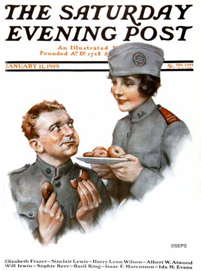 J Knowles Hare Artist Saturday Evening Post 1919_01_11 | The Saturday Evening Post Graphic Art Covers 1892-1930