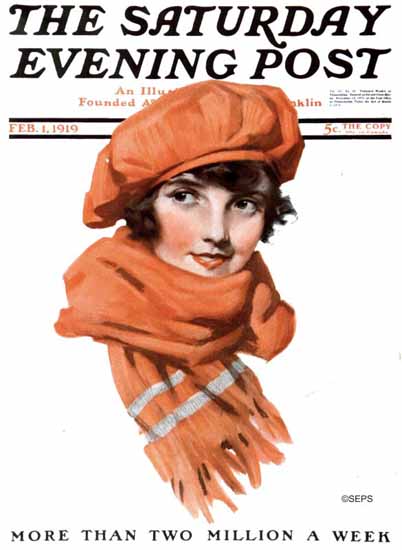 J Knowles Hare Saturday Evening Post Cover 1919_02_01 | The Saturday Evening Post Graphic Art Covers 1892-1930
