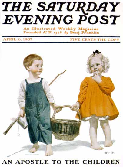 JC Leyendecker Artist Saturday Evening Post 1907_04_06 | The Saturday Evening Post Graphic Art Covers 1892-1930