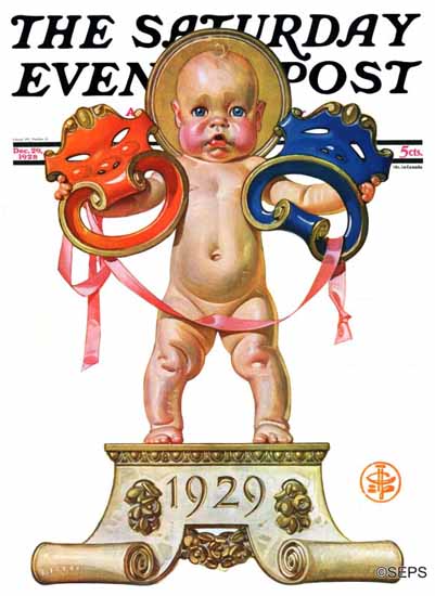 JC Leyendecker Artist Saturday Evening Post 1928_12_29 | The Saturday Evening Post Graphic Art Covers 1892-1930
