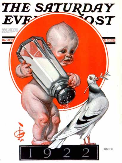 JC Leyendecker Cover Artist Saturday Evening Post 1921_12_31 | The Saturday Evening Post Graphic Art Covers 1892-1930