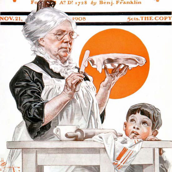 JC Leyendecker Saturday Evening Post 1908_11_21 Copyright crop | Best of Vintage Cover Art 1900-1970