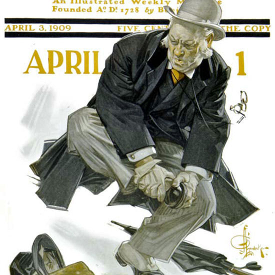 JC Leyendecker Saturday Evening Post 1909_04_03 Copyright crop | Best of Vintage Cover Art 1900-1970