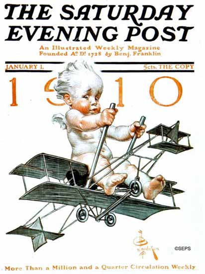 JC Leyendecker Saturday Evening Post 1910_01_01 | The Saturday Evening Post Graphic Art Covers 1892-1930
