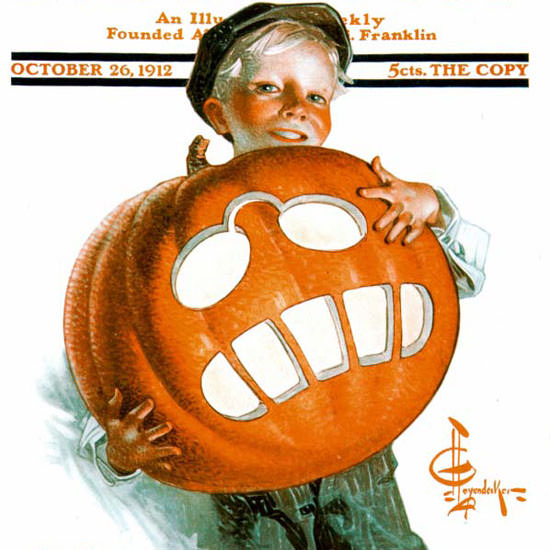 JC Leyendecker Saturday Evening Post 1912_10_26 Copyright crop | Best of Vintage Cover Art 1900-1970