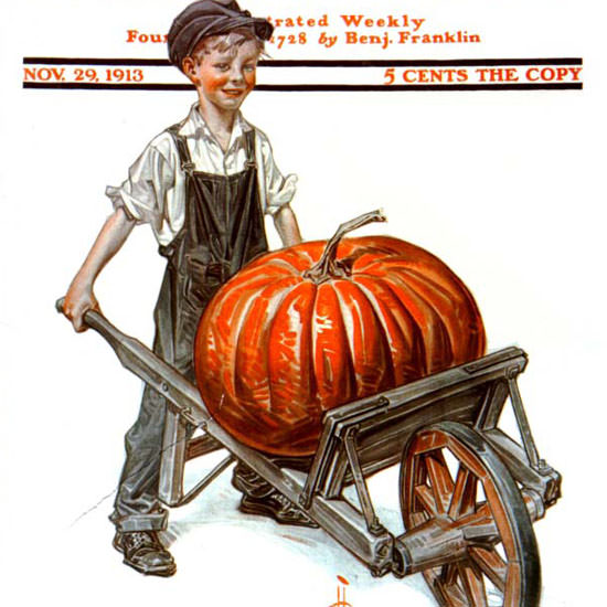 JC Leyendecker Saturday Evening Post 1913_11_29 Copyright crop | Best of Vintage Cover Art 1900-1970