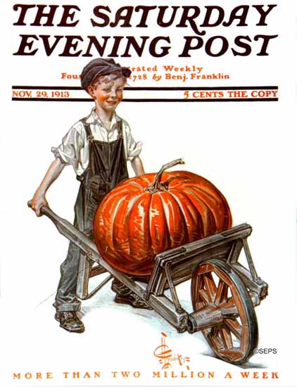 JC Leyendecker Saturday Evening Post 1913_11_29 | The Saturday Evening Post Graphic Art Covers 1892-1930