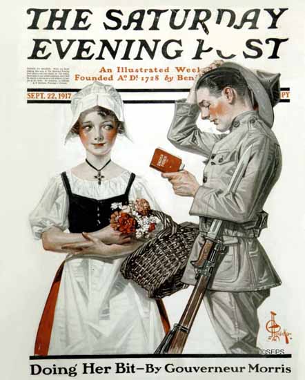 JC Leyendecker Saturday Evening Post 1917_09_22 | The Saturday Evening Post Graphic Art Covers 1892-1930