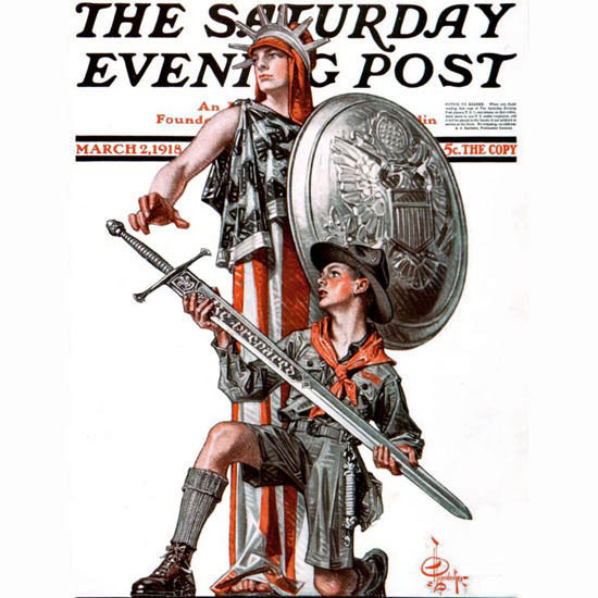 JC Leyendecker Saturday Evening Post 1918_03_02 Copyright crop | Best of Vintage Cover Art 1900-1970