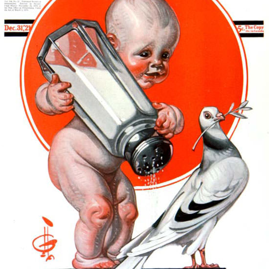 JC Leyendecker Saturday Evening Post 1921_12_31 Copyright crop | Best of Vintage Cover Art 1900-1970
