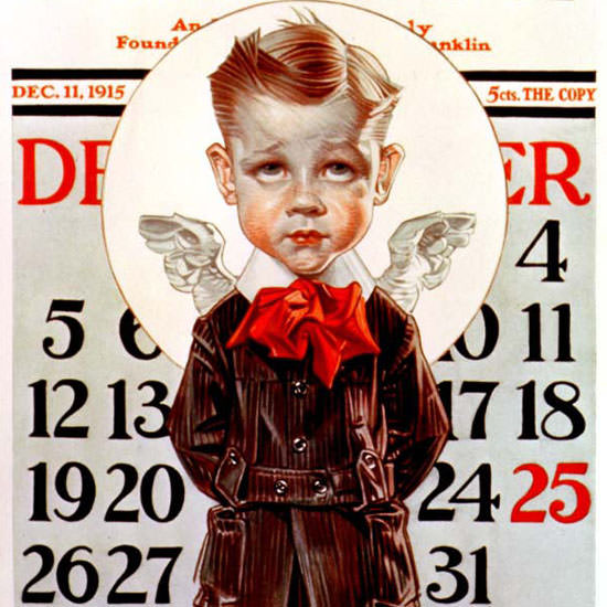 JC Leyendecker Saturday Evening Post Angel 1915_12_11 Copyright crop | Best of Vintage Cover Art 1900-1970