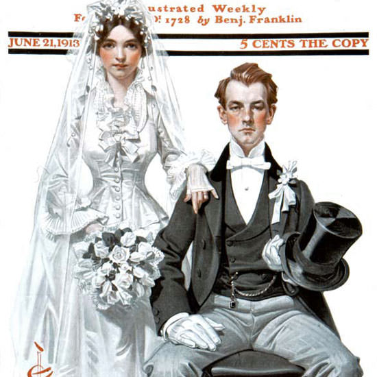 JC Leyendecker Saturday Evening Post Couple 1913_06_21 Copyright crop | Best of Vintage Cover Art 1900-1970
