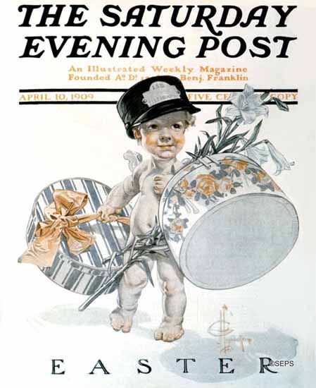 JC Leyendecker Saturday Evening Post Easter 1909_04_10 | The Saturday Evening Post Graphic Art Covers 1892-1930