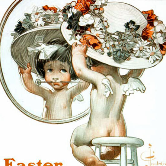 JC Leyendecker Saturday Evening Post Easter 1910_03_26 Copyright crop | Best of Vintage Cover Art 1900-1970