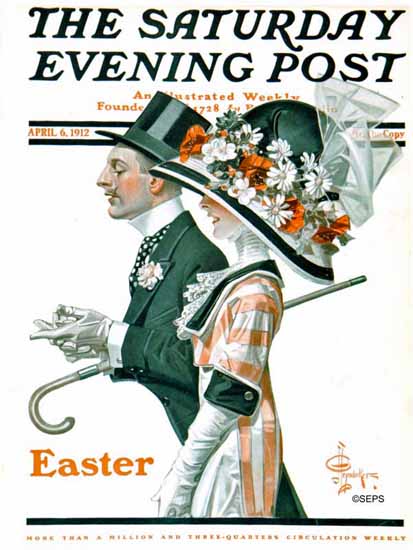 JC Leyendecker Saturday Evening Post Easter 1912_04_06 | The Saturday Evening Post Graphic Art Covers 1892-1930