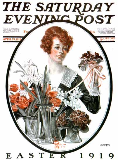 JC Leyendecker Saturday Evening Post Easter 1919_04_19 | The Saturday Evening Post Graphic Art Covers 1892-1930