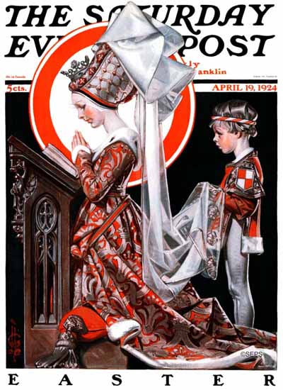 JC Leyendecker Saturday Evening Post Easter 1924_04_19 | The Saturday Evening Post Graphic Art Covers 1892-1930