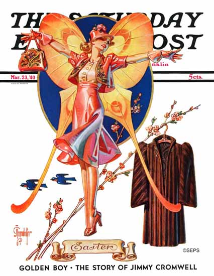JC Leyendecker Saturday Evening Post Easter Fashion 1940_03_23 | Sat Eve Post 1931-69 JC Leyendecker Saturday Evening Post Easter Fashion 1940_03_23 | The Saturday Evening Post Graphic Art Covers 1931-1969