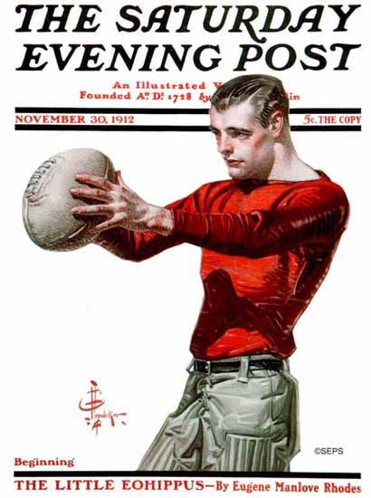 JC Leyendecker Saturday Evening Post Football 1912_11_30 | The Saturday Evening Post Graphic Art Covers 1892-1930