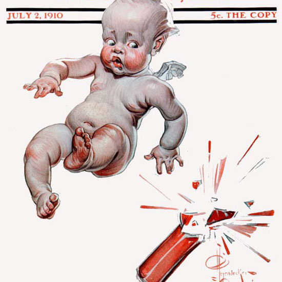 JC Leyendecker Saturday Evening Post July 4th 1910_07_02 Copyright crop | Best of Vintage Cover Art 1900-1970