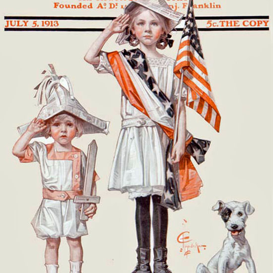 JC Leyendecker Saturday Evening Post July 4th 1913_07_05 Copyright crop | Best of Vintage Cover Art 1900-1970