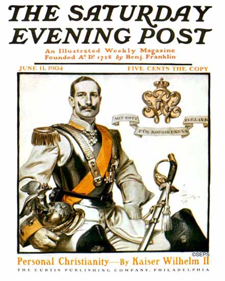 JC Leyendecker Saturday Evening Post Kaiser Wilhelm II 1904_06_11 | The Saturday Evening Post Graphic Art Covers 1892-1930