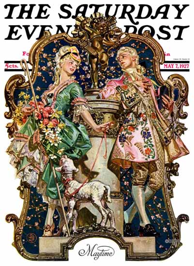 JC Leyendecker Saturday Evening Post Maytime 1927_05_07 | The Saturday Evening Post Graphic Art Covers 1892-1930