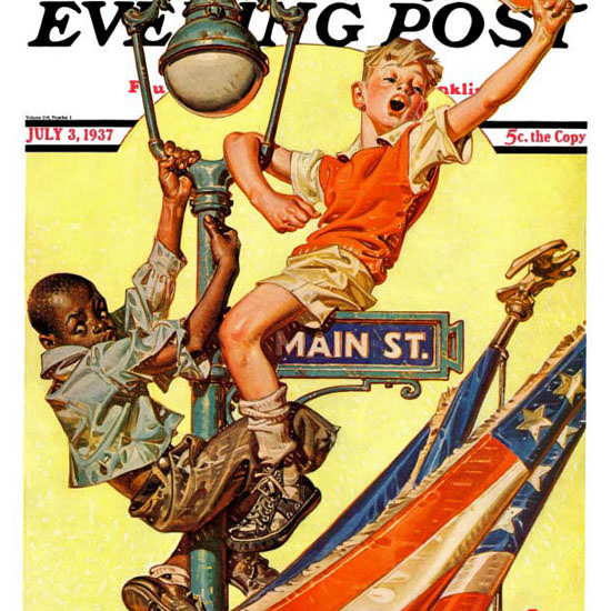 JC Leyendecker Saturday Evening Post Parade 1937_07_03 Copyright crop | Best of Vintage Cover Art 1900-1970
