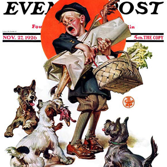 JC Leyendecker Saturday Evening Post Raid 1926_11_27 Copyright crop | Best of 1920s Ad and Cover Art