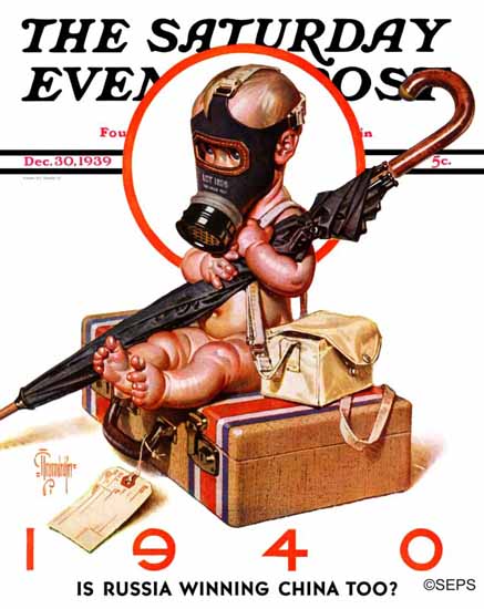 JC Leyendecker Saturday Evening Post Ready For War 1939_12_30 | The Saturday Evening Post Graphic Art Covers 1931-1969