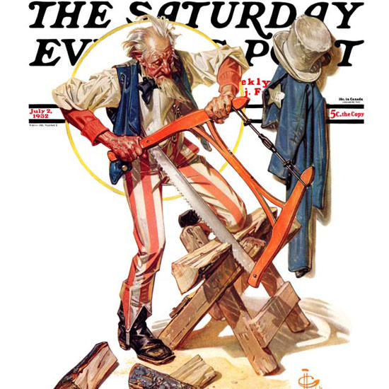 JC Leyendecker Saturday Evening Post Sam 1932_07_02 Copyright crop | Best of 1930s Ad and Cover Art